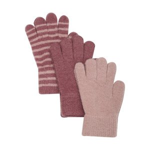 Minymo 3ks dětské vlněné rukavice 162180 - 4598 Velikost: 3 - 6 let 3ks v balení