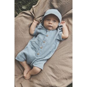HUTTEliHUT kojenecký mušelínový overal s krátkým rukávem 480223 - 7680 Velikost: 56 100% bavlna