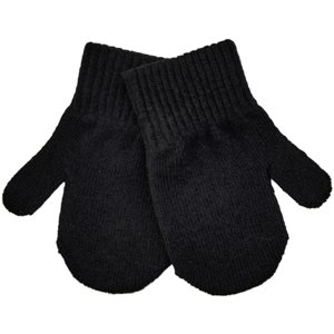 Mikk-Line Mikk - Line dětské vlněné rukavice 9301 Black Velikost: 0 - 2 roky Vlna