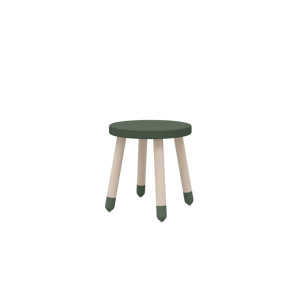 Flexa dřevěná židle bez opěradla pro děti zelená Dots 8210047130 Masivní dub