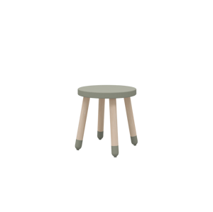 Flexa dřevěná židle bez opěradla pro děti světle zelená Dots 8210047132 Masivní dub