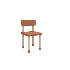 Flexa dřevěná židle s opěradlem pro děti červená Dots 8210059120 Masivní dub