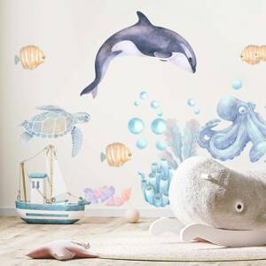 Pastelowe Love® samolepka na zeď oceánská zvířata II Samolepka