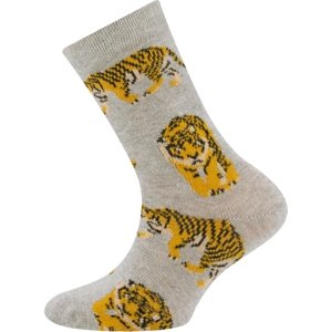 Ewers Socken GOTS Tiger - sweater grau mel 23-26