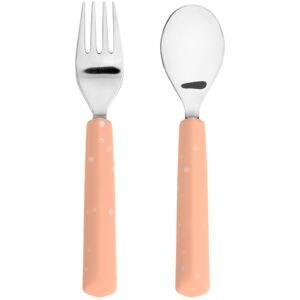 Lassig Cutlery with Silicone Handle 2pcs apricot