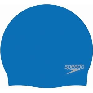 Speedo Plain Moulded Silicone Cap - blue