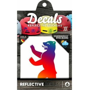 Reflective Berlin Reflective Decals - Berlin Bear - rainbow