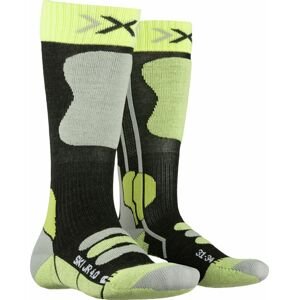 X-Socks Ski Junior 4.0 - anthracite melange/green lime 31-34