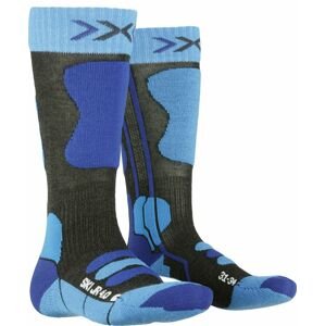 X-Socks Ski Junior 4.0 - anthracite melange/electric blue 31-34