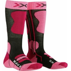 X-Socks Ski Junior 4.0 - anthracite melange/fluo pink 31-34