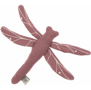 Lassig Knitted Toy with Rattle Garden Explorer Dragonfly - red