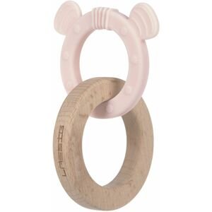 Lassig Teether Ring 2in1 Wood/Silikone Little Chums mouse