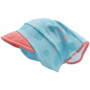 Maimo  Mini girl-headscarf with visor-dreamblue-blue topaz-muschel 45