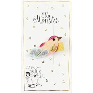 Ella & Monster Hair clip-bird romance rose