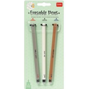 Legami Erasable Pen Set - Cutie Friends - Set 3 pcs