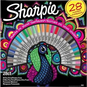 Sharpie Dárková sada permanentních popisovačů Peacock 28 barev