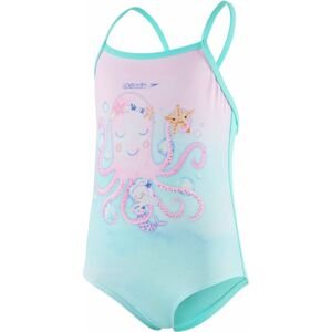 Speedo Toddler Girls Thinstrap Applique Swimsuit - Spearmint/Posie Pink 92