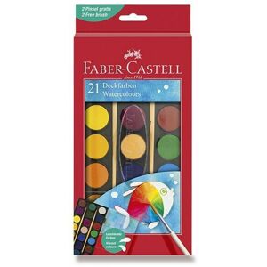 Faber-Castell Vodové barvy -21 barev, průměr 30 mm