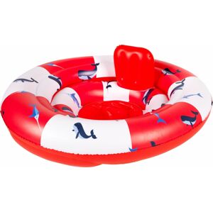 Swim Essentials Red-white Whale Life Buoy printed Baby Swimseat 0-1 year