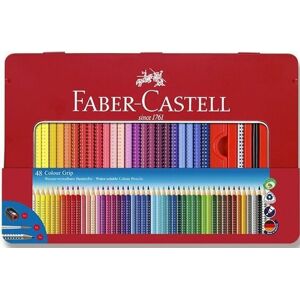 Faber-Castell Pastelky Grip 2001 - plechová krabička,48 ks