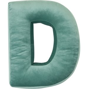 Sametový polštář Betty’s Home ve tvaru písmene D - Mint