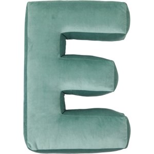 Sametový polštář Betty’s Home ve tvaru písmene E - Mint