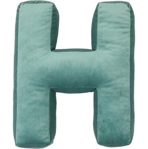 Sametový polštář Betty’s Home ve tvaru písmene H - Mint