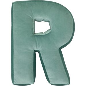 Sametový polštář Betty’s Home ve tvaru písmene R - Mint