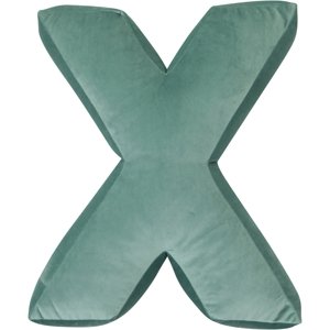Sametový polštář Betty’s Home ve tvaru písmene X - Mint