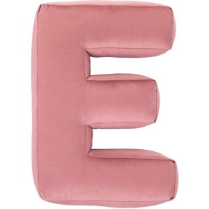Sametový polštář Betty’s Home ve tvaru písmene E - Old Rose