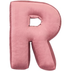 Sametový polštář Betty’s Home ve tvaru písmene R - Old Rose