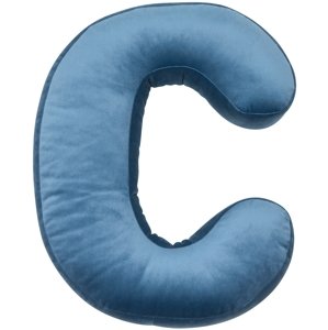 Sametový polštář Betty’s Home ve tvaru písmene C - Blue