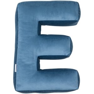 Sametový polštář Betty’s Home ve tvaru písmene E - Blue