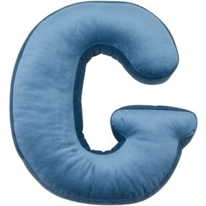 Sametový polštář Betty’s Home ve tvaru písmene G - Blue