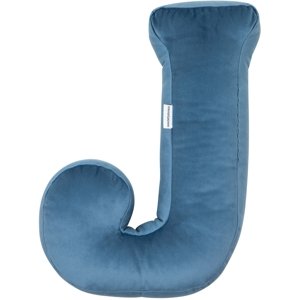 Sametový polštář Betty’s Home ve tvaru písmene J - Blue