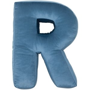 Sametový polštář Betty’s Home ve tvaru písmene R - Blue