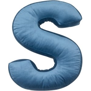 Sametový polštář Betty’s Home ve tvaru písmene S - Blue