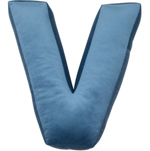 Sametový polštář Betty’s Home ve tvaru písmene V - Blue