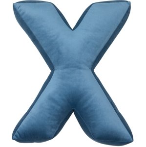 Sametový polštář Betty’s Home ve tvaru písmene X - Blue