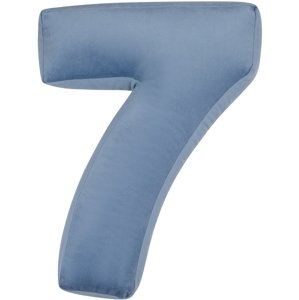 Sametový polštář Betty’s Home ve tvaru čísla 7 - Blue