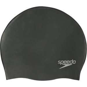 Speedo Plain Moulded Silicone Cap - black
