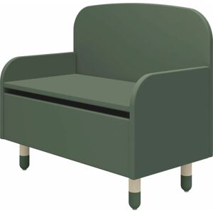 Flexa Úložná lavice s opěrkou Flexa - Dots (tmavě zelená)