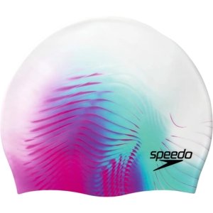 Speedo Digital Printed Cap  - 3d waves white/electric pink