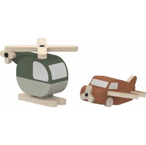 Flexa Play Dětská dřevěná hračka - vrtulník a letadlo