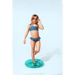Wouki Dívčí dvoudílné plavky Wai - Turquoise 104