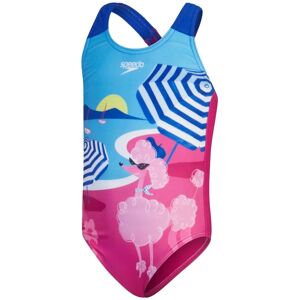 Speedo Girls Digital Printed Swimsuit - pink/blue 110