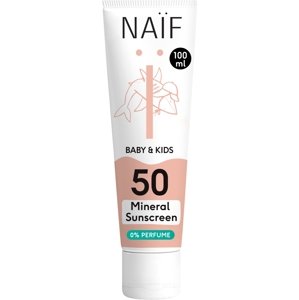 Naif Ochranný krém na opalování SPF 50 pro děti a miminka bez parfemace