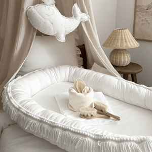 Cotton & Sweets Hnízdo pro miminko Boho bílá 83x54cm