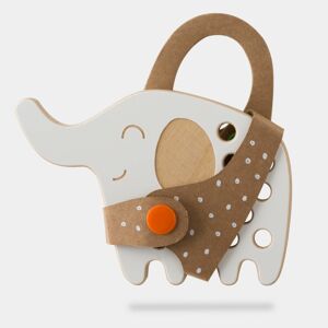 milin Montessori dřevěná prepletacia hračka - sloník