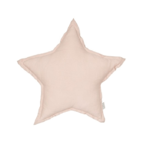 Cotton & Sweets Mini lněný polštář hvězda pudrově růžová 38 cm